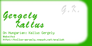 gergely kallus business card